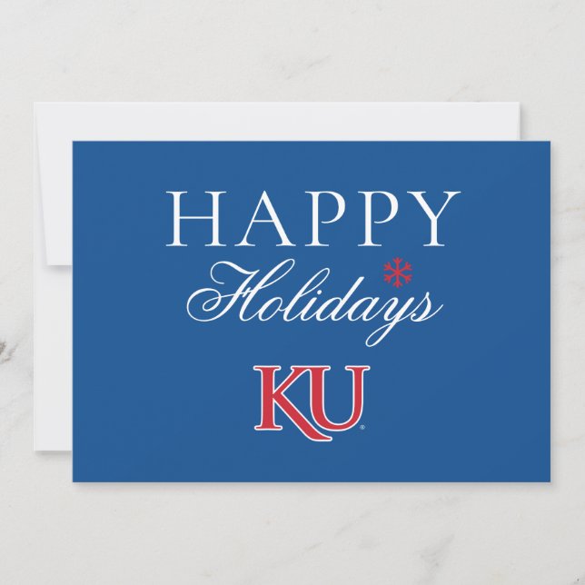 KU Monogram Logo Holiday Card (Front)