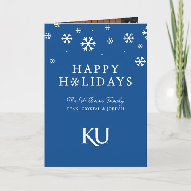 KU Monogram Logo Holiday Card (Front)