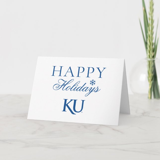 KU Monogram Logo Holiday Card (Front)
