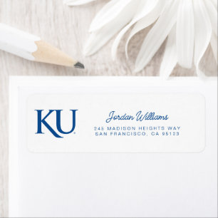 KU Monogram Logo Label