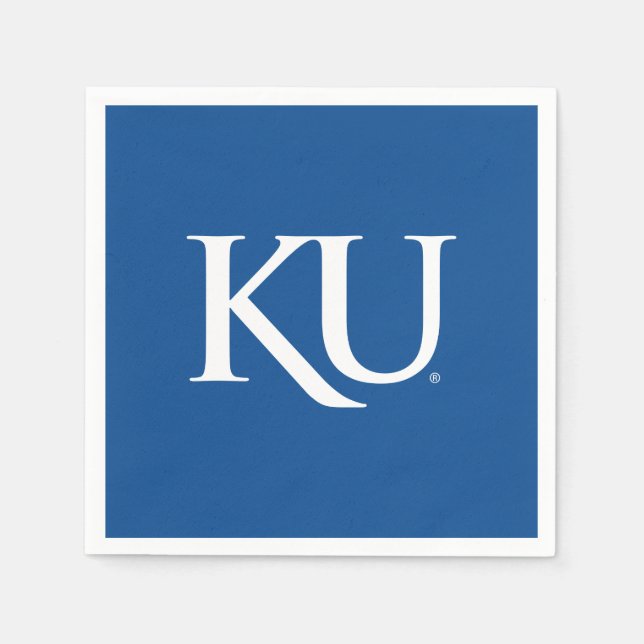 KU Monogram Logo Napkins (Front)