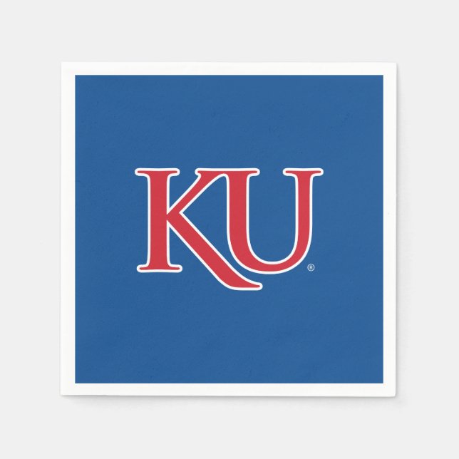 KU Monogram Logo Napkins (Front)