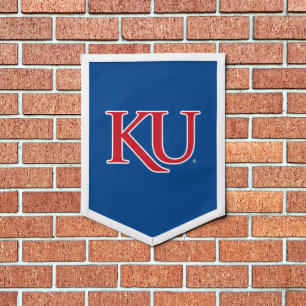 KU Monogram Logo Pennant