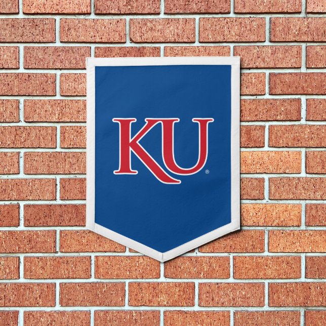KU Monogram Logo Pennant (Insitu 1)
