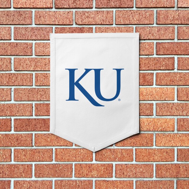 KU Monogram Logo Pennant (Insitu 1)