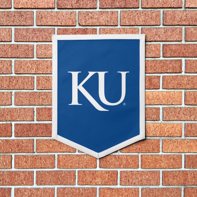 KU Monogram Logo Pennant (Insitu 1)
