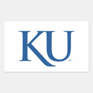 KU Monogram Logo Rectangular Sticker