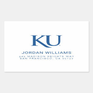 KU Monogram Logo Rectangular Sticker