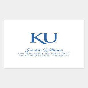 KU Monogram Logo Rectangular Sticker