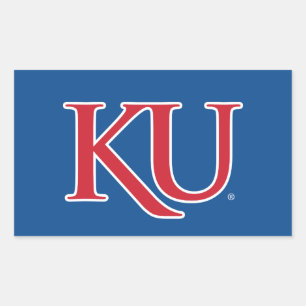KU Monogram Logo Rectangular Sticker