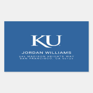 KU Monogram Logo Rectangular Sticker