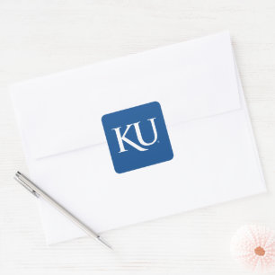 KU Monogram Logo Square Sticker