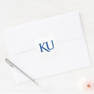 KU Monogram Logo Square Sticker