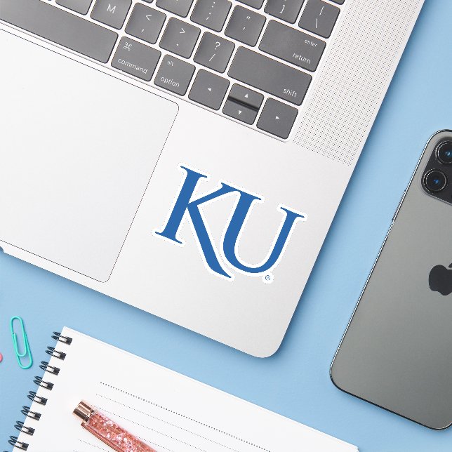 KU Monogram Logo Sticker (Laptop w/ iPhone)