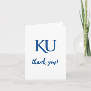 KU Monogram Logo Thank You Card