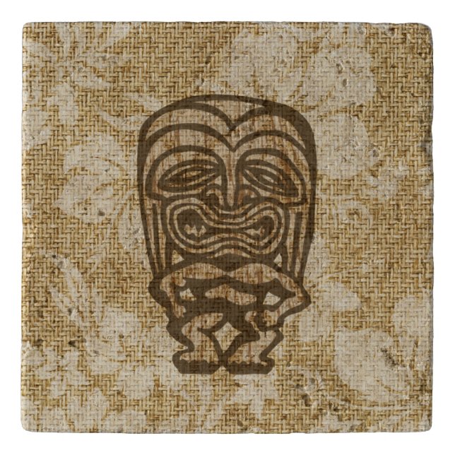 Ku-Tiki Hawaiian Hibiscus Tiki Bar 2 Trivet (Front)