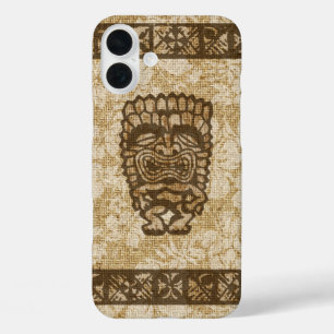 Ku-Tiki Hawaiian Tapa Hibiscus Tropical iPhone 16 Plus Case