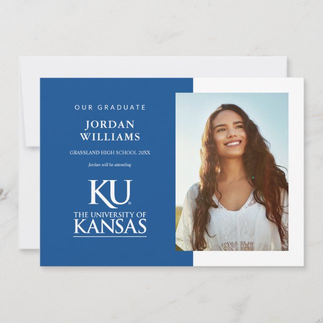 KU University of Kansas Logo Announcement (Front)