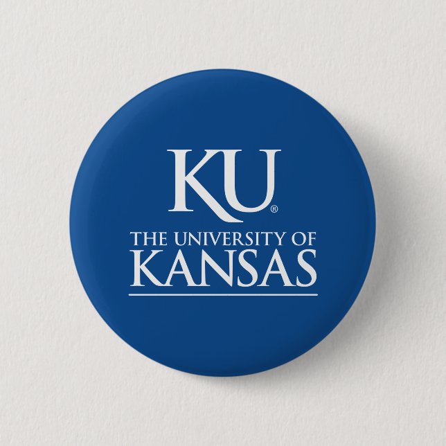 KU University of Kansas Logo Button (Front)
