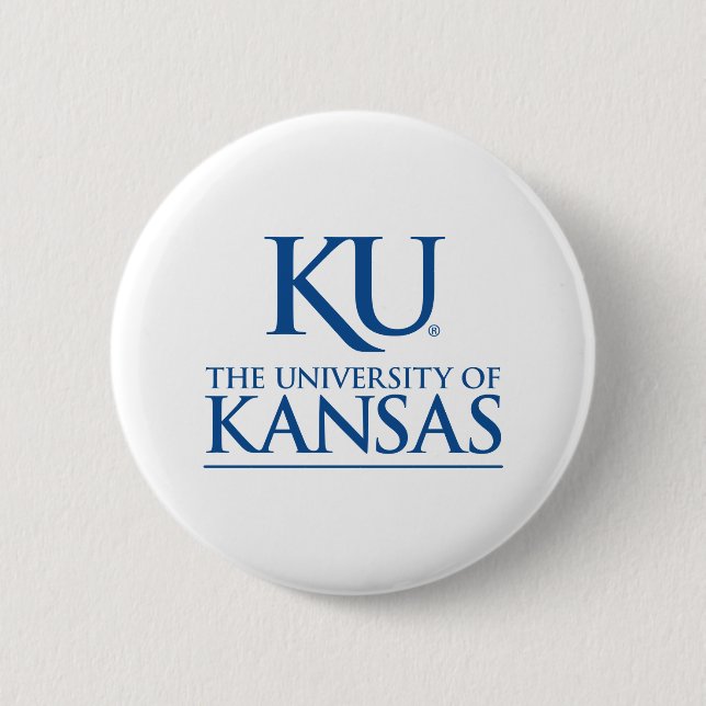KU University of Kansas Logo Button (Front)
