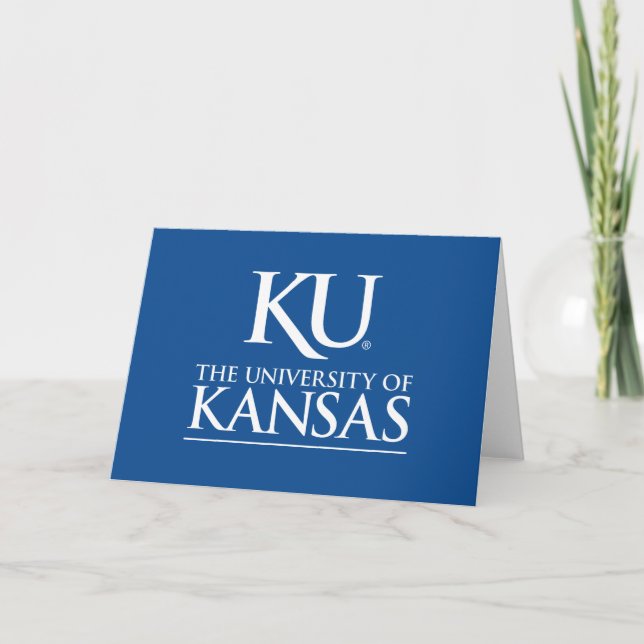 KU University of Kansas Logo Card (Front)