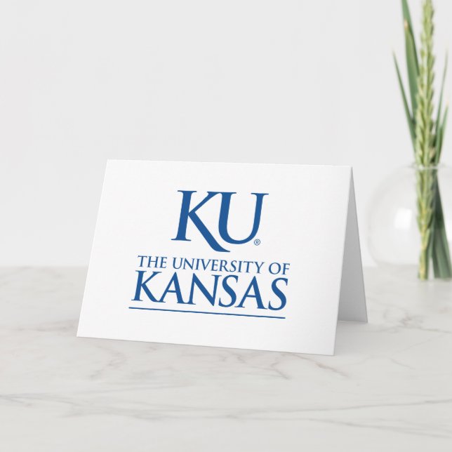 KU University of Kansas Logo Card (Front)