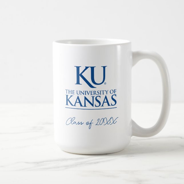 KU University of Kansas Logo Coffee Mug (Right)
