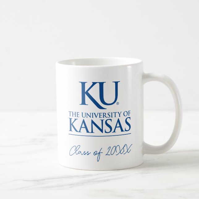 KU University of Kansas Logo Coffee Mug (Right)