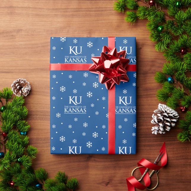 KU University of Kansas Logo Wrapping Paper (Holiday Gift)
