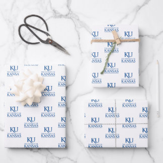 KU University of Kansas Logo Wrapping Paper Sheets