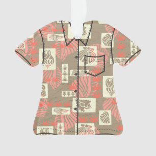 Kua Bay Hawaiian Undersea Shells Aloha Shirt Ornament