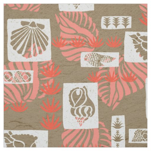 Kua Bay Hawaiian Undersea Shells Fabric