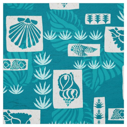 Kua Bay Hawaiian Undersea Shells Fabric