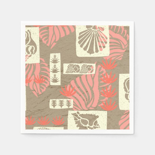 Kua Bay Hawaiian Undersea Shells Napkins (Front)