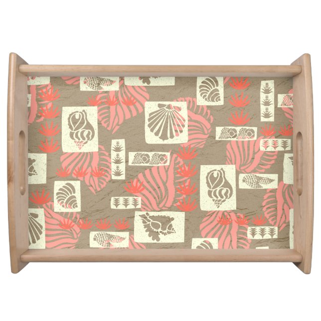 Kua Bay Hawaiian Undersea Shells Serving Tray (Front)
