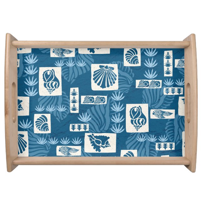Kua Bay Hawaiian Undersea Shells Serving Tray (Front)
