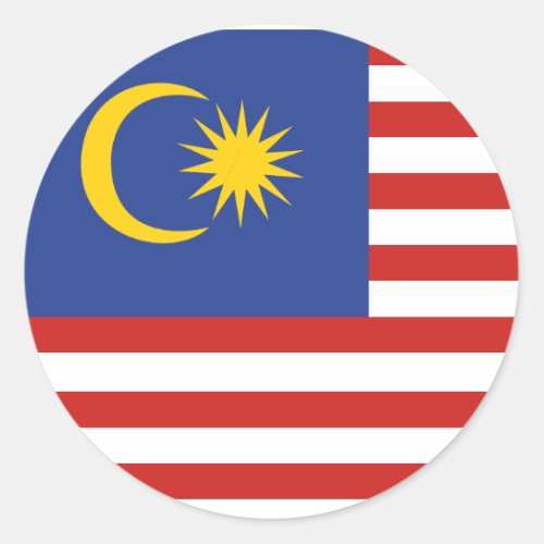 kuala lumpur flag classic round sticker