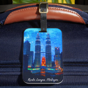 Kuala Lumpur Malaysia Asia Travel Luggage Tag