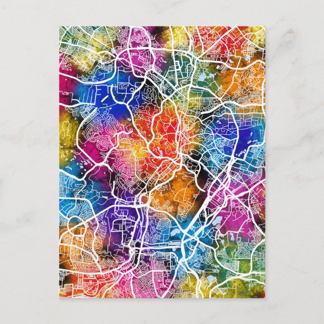  Kuala Lumpur Malaysia City Map Postcard (Front)