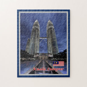 Kuala Lumpur - Malaysia - Petronas Twin Towers - Jigsaw Puzzle