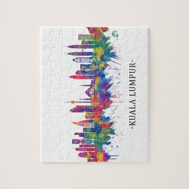 Kuala Lumpur Malaysia Skyline Jigsaw Puzzle (Vertical)