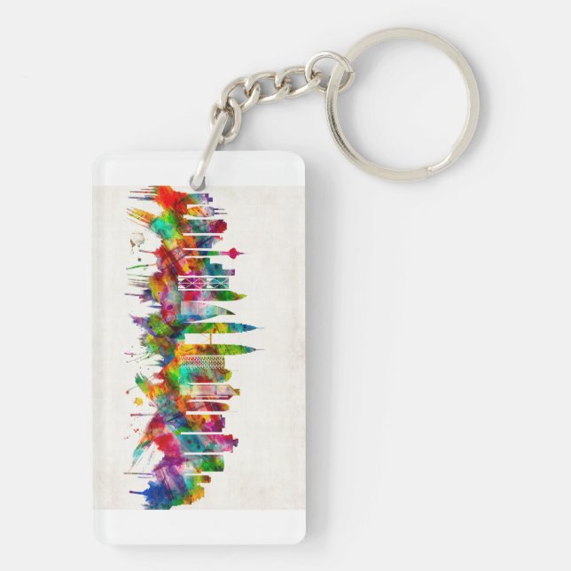 Kuala Lumpur Malaysia Skyline Keychain (Back)