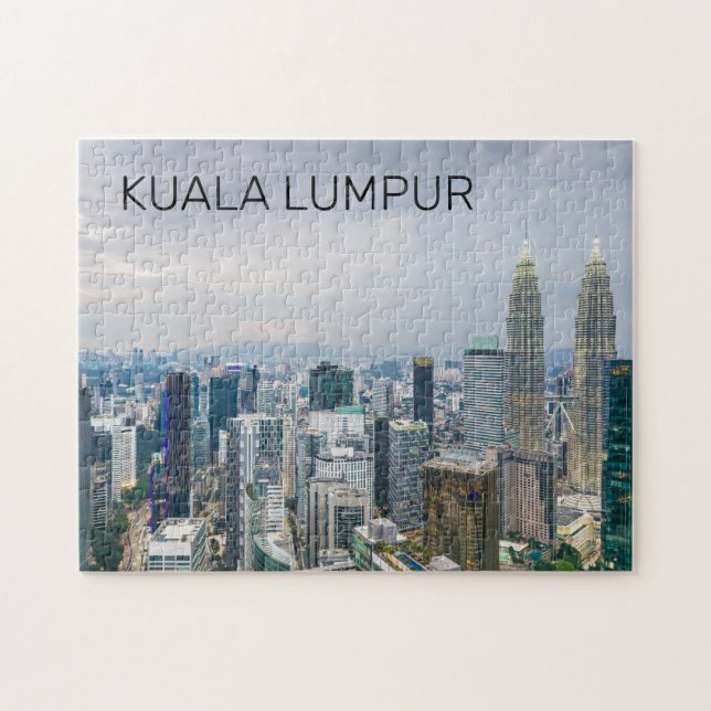 Kuala Lumpur Malaysia Skyline Vintage Souvenir Jigsaw Puzzle (Horizontal)