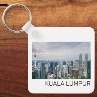 Kuala Lumpur Malaysia Skyline Vintage Souvenir Keychain