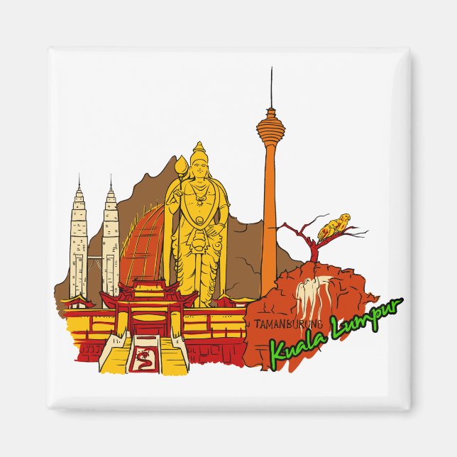 Kuala Lumpur - Mayalsia.png Magnet (Front)