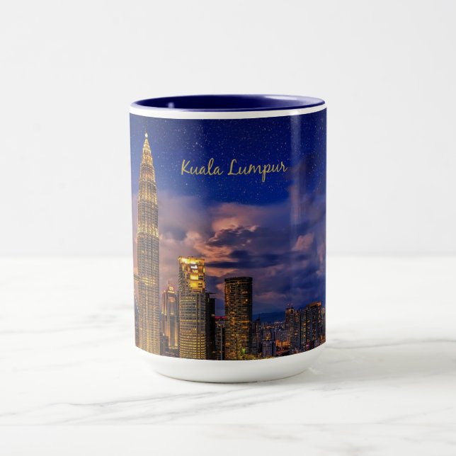Kuala Lumpur skyline at night Mug (Center)