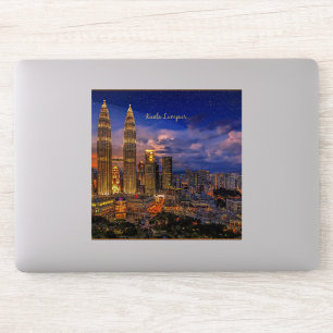 Kuala Lumpur skyline at night Sticker