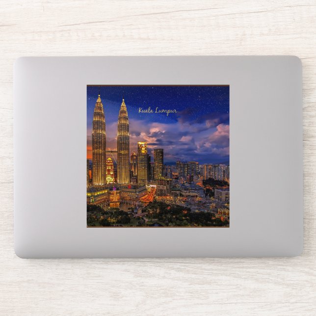 Kuala Lumpur skyline at night Sticker (Computer)