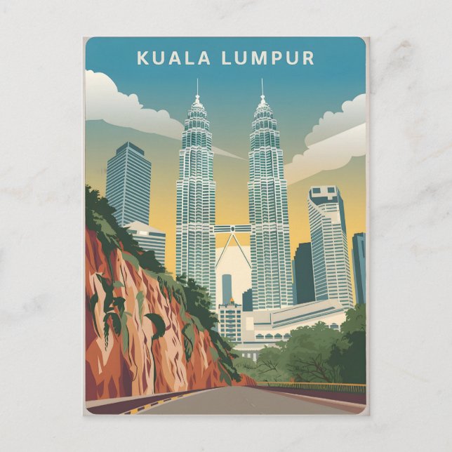 Kuala Lumpur vintage Postcard (Front)