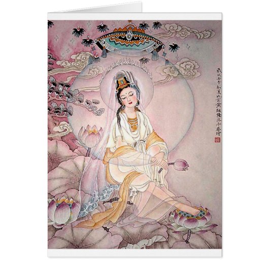 Kuan Yin; Buddhist Goddess Of Compassion Cards (Front)